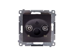 Simon 54 Gniazdo antenowe RD/TV przelotowe antracyt DAP10.01/48