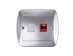 Simon Akord Gniazdo komputerowe pojedyncze RJ45 5e aluminium metalizowane AF51/26