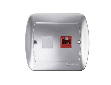Simon Akord Gniazdo komputerowe pojedyncze RJ45 5e aluminium metalizowane AF51/26