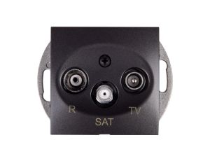 Simon 54 Gniazdo antenowe RD/TV/SAT przelotowe antracyt DASP.01/48