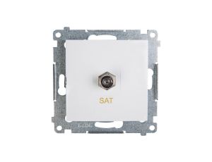 Simon 54 Gniazdo antenowe pojedyncze SAT białe DASF1.01/11