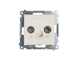 Simon 54 Gniazdo antenowe RD/TV końcowe separowane kremowe DAK.01/41