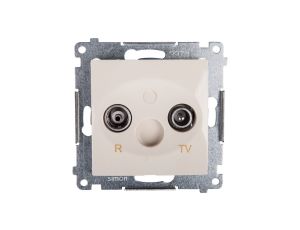 Simon 54 Gniazdo antenowe RD/TV przelotowe kremowe DAP10.01/41