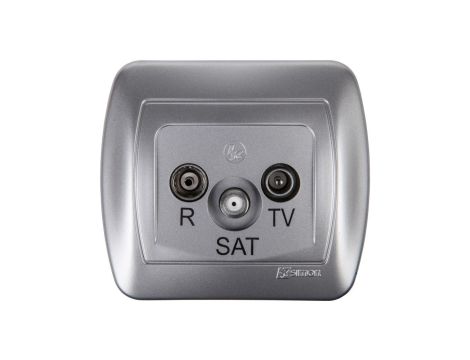 Simon Akord Gniazdo antenowe RTV/SAT aluminium metalizowane AASP/26