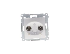 Simon 54 Gniazdo antenowe RD/TV końcowe separowane srebrny mat DAK.01/43