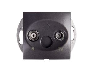 Simon 54 Gniazdo antenowe RD/TV końcowe separowane antracyt DAK.01/48