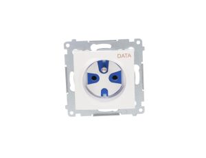 Simon 54 Gniazdo pojedyncze DATA z/u 16A IP20 z kluczem uprawniającym białe DGD1.01/11