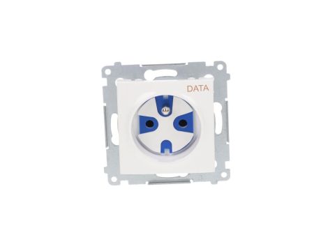 Simon 54 Gniazdo pojedyncze DATA z/u 16A IP20 z kluczem uprawniającym białe DGD1.01/11