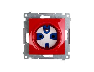 Simon 54 Gniazdo pojedyncze DATA z/u 16A IP20 z kluczem uprawniającym czerwone DGD1.01/22