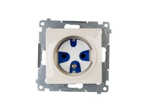 Simon 54 Gniazdo pojedyncze DATA z/u 16A IP20 z kluczem uprawniającym kremowe DGD1.01/41