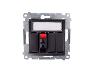 Simon 54 Gniazdo głośnikowe pojedyncze antracyt DGL31.01/48