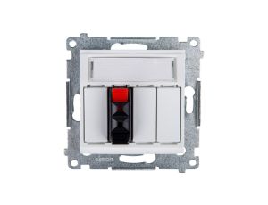 Simon 54 Gniazdo głośnikowe pojedyncze białe DGL31.01/11