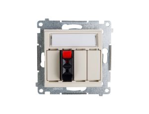 Simon 54 Gniazdo głośnikowe pojedyncze kremowe DGL31.01/41