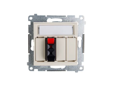 Simon 54 Gniazdo głośnikowe pojedyncze kremowe DGL31.01/41