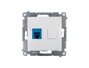 Simon 54 Gniazdo telefoniczne pojedyncze RJ12 białe DT1.01/11