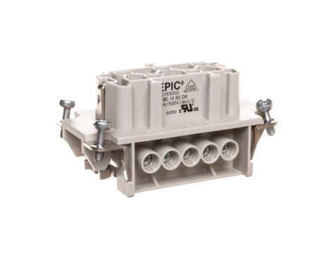 Wkład złącza 10P+PE żeński 16A 500V EPIC H-BE 10 BS 10193000