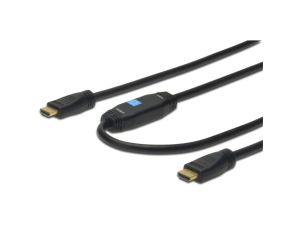 Kabel HDMI ze wzmacniaczem Highspeed 1.3 GOLD Typ A M/M AK-330105-200-S 20m AK-330105-200-S AK-330105-200-S