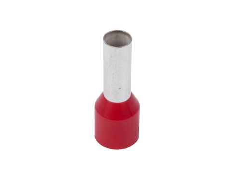 Końcówka tulejkowa izolowana TI 10mm2/12mm czerwona cynowana TI10L12 /100szt./