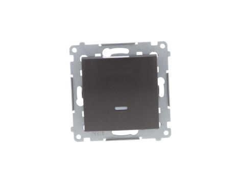 Simon 54 Łącznik jednobiegunowy z podświetleniem, szybkozłącza, antracyt DW1L.01/48