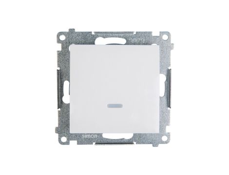 Simon 54 Łącznik jednobiegunowy z sygnalizacją załączenia, szybkozłącza, biały DW1ZL.01/11