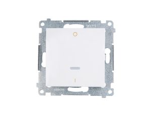 Simon 54 Łącznik dwubiegunowy z podświetleniem, szybkozłącza, biały DW2L.01/11