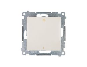 Simon 54 Łącznik dwubiegunowy, szybkozłącza, kremowy DW2.01/41