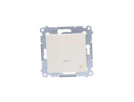 Simon 54 Łącznik krzyżowy z podświetleniem, szybkozłącza, kremowy DW7L.01/41