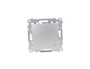 Simon 54 Łącznik krzyżowy z podświetleniem, szybkozłącza, srebrny mat IP20 DW7L.01/43