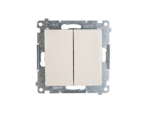 Simon 54 Łącznik bryzgoszczelny świecznikowy IP44, szybkozłącza, kremowy DW5B.01/41