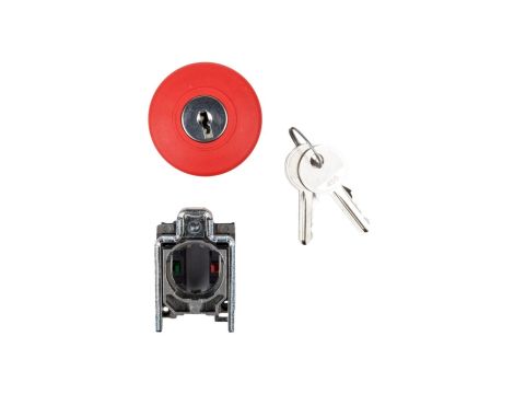 Przycisk bezpieczeństwa 22mm 1Z 1R IP66 klucz XB4BS9445