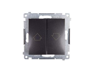 Simon 54 Przycisk żaluzjowy z blokadą elektryczną, szybkozłącza, antracyt DZP1.01/48