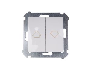 Simon 54 Przycisk żaluzjowy biały DZP1W.01/11