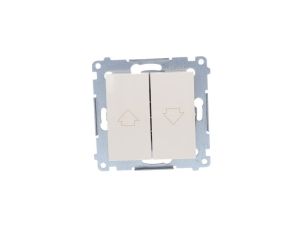 Simon 54 Przycisk żaluzjowy, szybkozłącza, kremowy DZP1.01/41