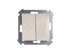 Simon 54 Przycisk żaluzjowy z blokadą elektryczną kremowy DZP1W.01/41