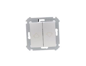 Simon 54 Przycisk żaluzjowy z blokadą elektryczną srebrny mat DZP1W.01/43