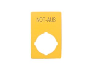 Tabliczka opisowa żółta okrągła NOT-AUS M22-XZK-D99 216471