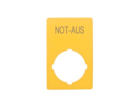 Tabliczka opisowa żółta okrągła NOT-AUS M22-XZK-D99 216471