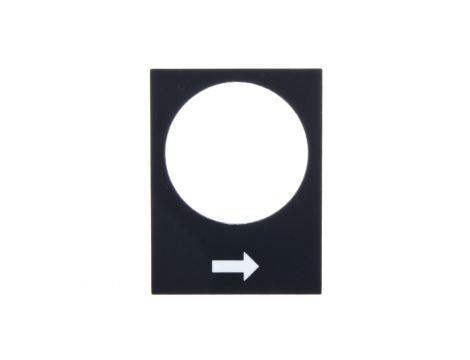 Tabliczka opisowa czarna prostokątna 30x40mm OPUSZCZANIE WOLNO ZB2BY2904 /10szt./