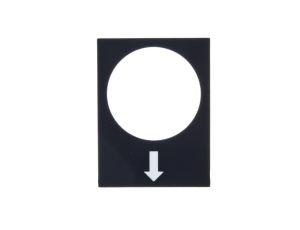 Tabliczka opisowa czarna prostokatna 30x40mm W LEWO WOLNO ZB2BY2910