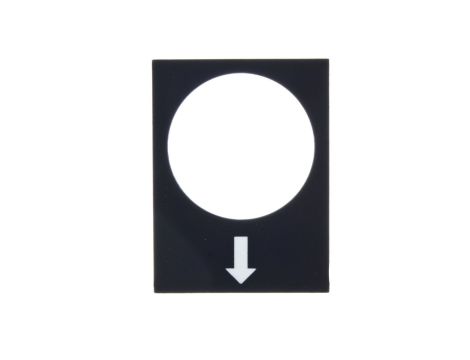 Tabliczka opisowa czarna prostokatna 30x40mm W LEWO WOLNO ZB2BY2910