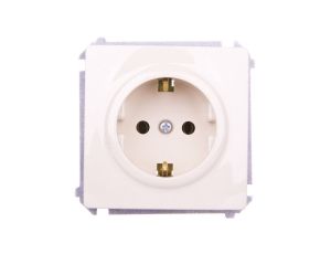 Simon Basic Gniazdo pojedyncze SCHUKO z/u 16A IP20 beżowe BMGSz1.01/12