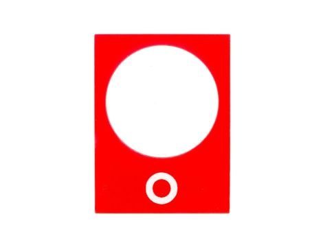 Tabliczka opisowa czerwona prostokątna 30x40mm WY ZB2BY2931