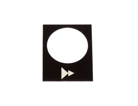 Tabliczka opisowa czarna prostokątna 30x40mm OPUSZCZANIE WOLNO-SZYBKO ZB2BY2906