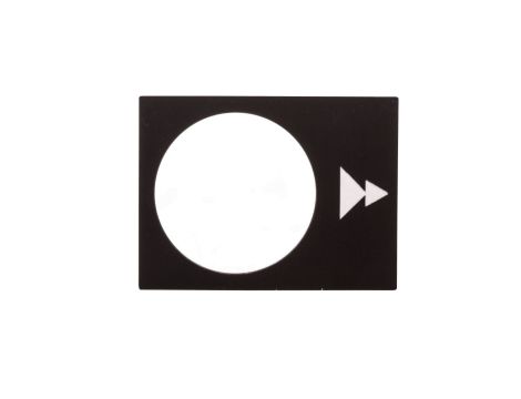 Tabliczka opisowa czarna prostokątna 30x40mm W LEWO WOLNO-SZYBKO ZB2BY2912