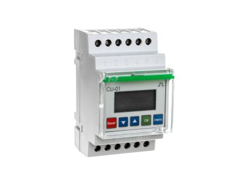 Licznik impulsów programowalny 24-264V AC/DC 1P 8A 8 cyfr modułowy CLI-01
