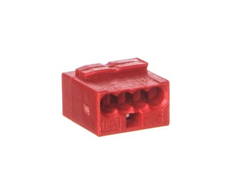 Złączka MIKRO 4x 0,6-0,8mm2 czerwony 243-804 /opak.100szt./