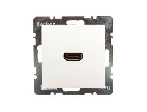Berker S.1 Gniazdo HDMI z przyłączem 90 stopnii śnieżnobiałe połysk 3315438989
