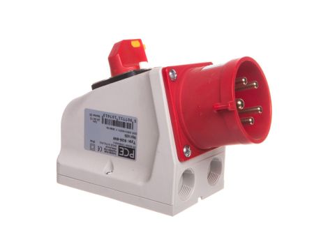 Wtyczka odbiornikowa KOMBI 32A 5P 400V czerwona IP44 625-6W