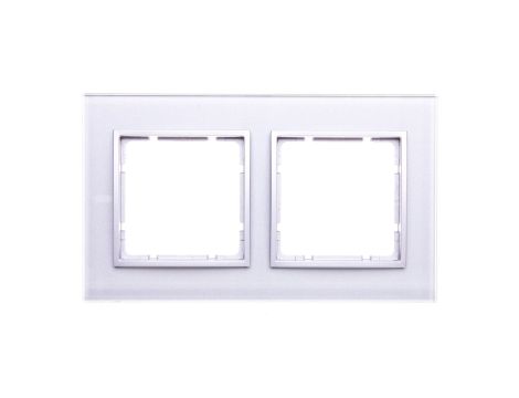 Berker/B.7 Glas Ramka podwójna szkło pozioma szklana aluminium złoty 10126414