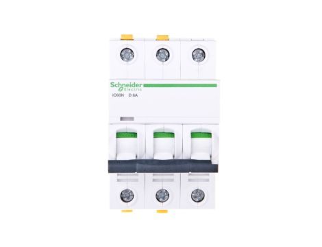 Wyłącznik nadprądowy 3P D 6A 6kA AC iC60N-D6-3 Acti9 A9F05306
